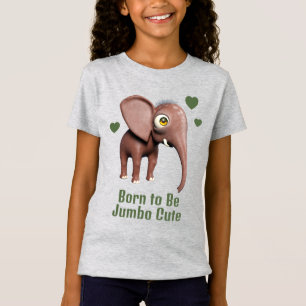 T-Shirt Éléphant de bébé mignon personnalisé né pour être 