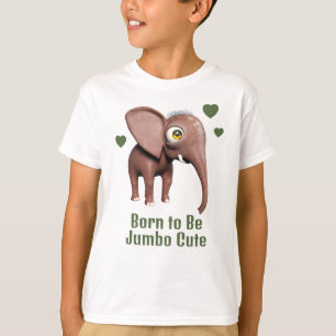 T-shirt Éléphant de bébé mignon personnalisé né pour être