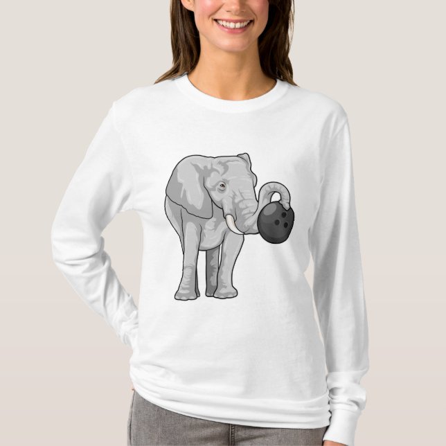 T-shirt Éléphant de bowling (Devant)