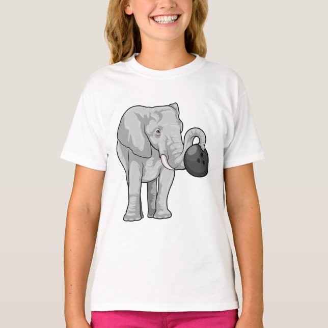 T-shirt Éléphant de bowling (Devant)