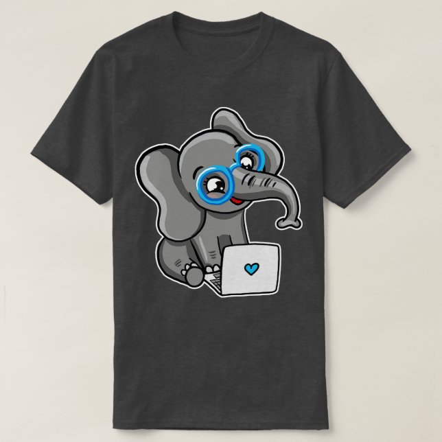 T-shirt Eléphant de codage (Design devant)