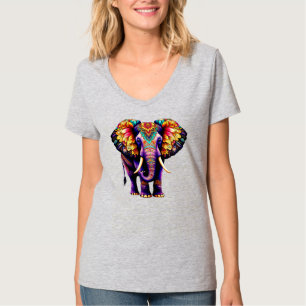 T-shirt Éléphant de dessin animé décoratif