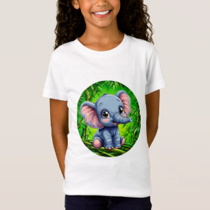 T-Shirt Éléphant de dessin animé mignon
