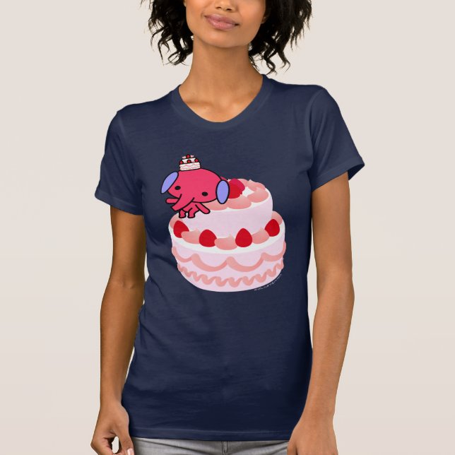 T-shirt - éléphant de gâteau - grand gâteau (Devant)