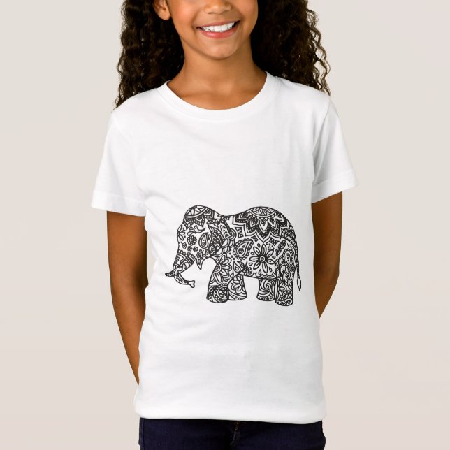 T-Shirt Éléphant de griffonnage (Devant)