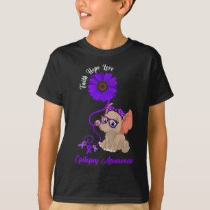 T-shirt Éléphant de la sensibilisation à l'épilepsie Foi E