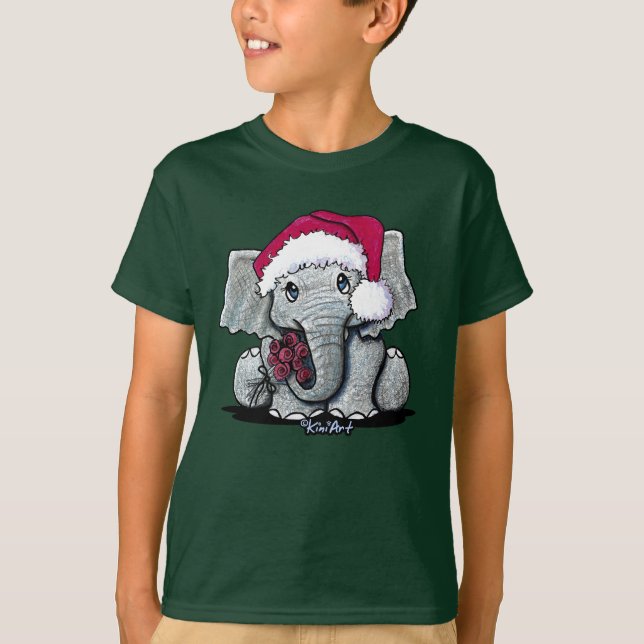 T-shirt Éléphant de Noël (Devant)