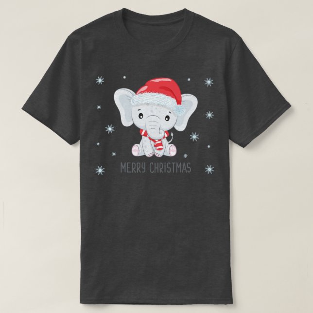 T-shirt Eléphant de Noël 12 (Design devant)