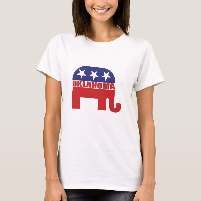 T-shirt Éléphant de républicain de l'Oklahoma (Devant)