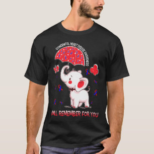 T-shirt Éléphant de sensibilisation à la cardiopathie cong