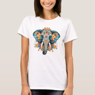 T-shirt Éléphant de style bohème