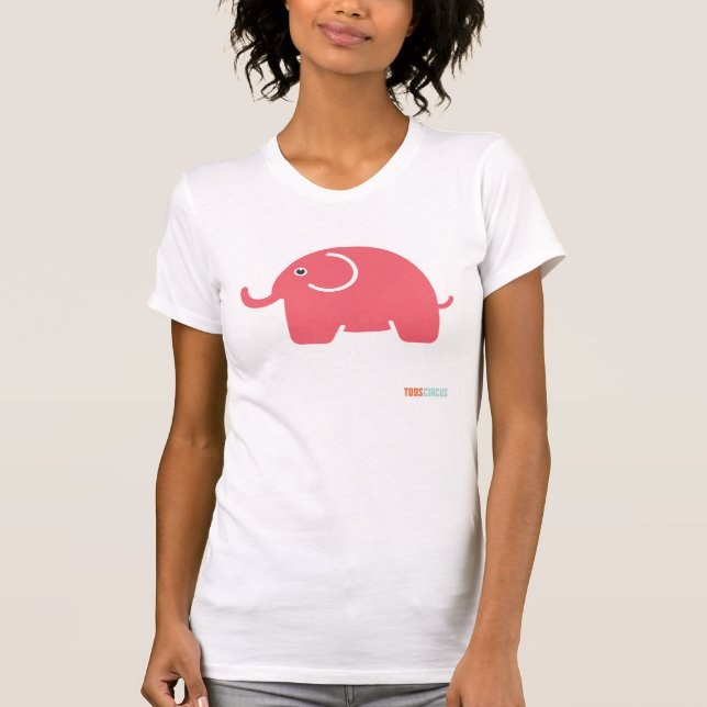 T-shirt Éléphant de TodsCircus Elle (Devant)