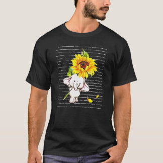 T-shirt Eléphant De Tournesol Pour Les Femmes