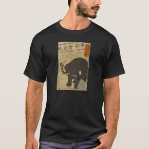 T-shirt Eléphant de travail - Vintaqge Art japonais