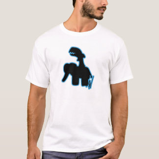 T-shirt Éléphant d'équitation de requin