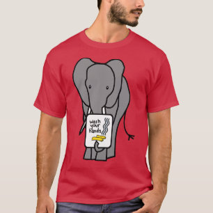 T-shirt Elephant Dit Se Laver Les Mains
