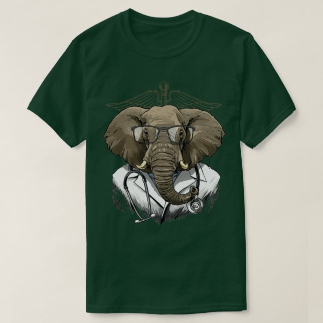 T-shirt Elephant Doctor Vet Vétérinaire Amoureux des anima (Design devant)