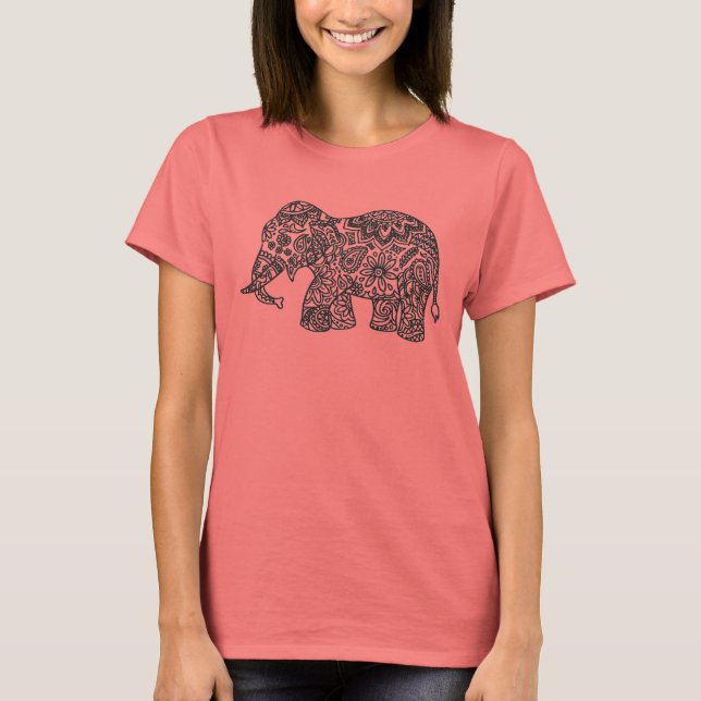T-shirt Eléphant Doodle (Devant)