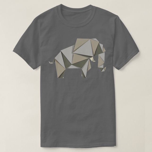 T-shirt Éléphant d'Origami (Design devant)