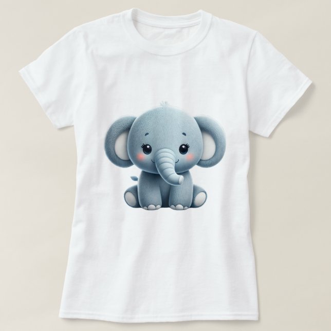 T-shirt éléphant doux (Design devant)