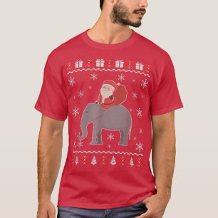 T-shirt Elephant Drôle Mauvais Cadeaux De Chandail De Noël