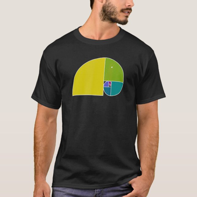 T-shirt Éléphant du nombre d'or  Spirale de Fibonacci 3  A (Devant)