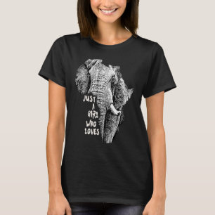 T-shirt Elephant en Afrique forme avec le texte juste une