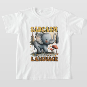 T-shirt Éléphant en art de mots sarcastiques drôles