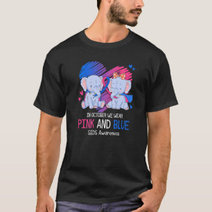 T-shirt Elephant En Octobre Nous Portons Des Pies Rose Et