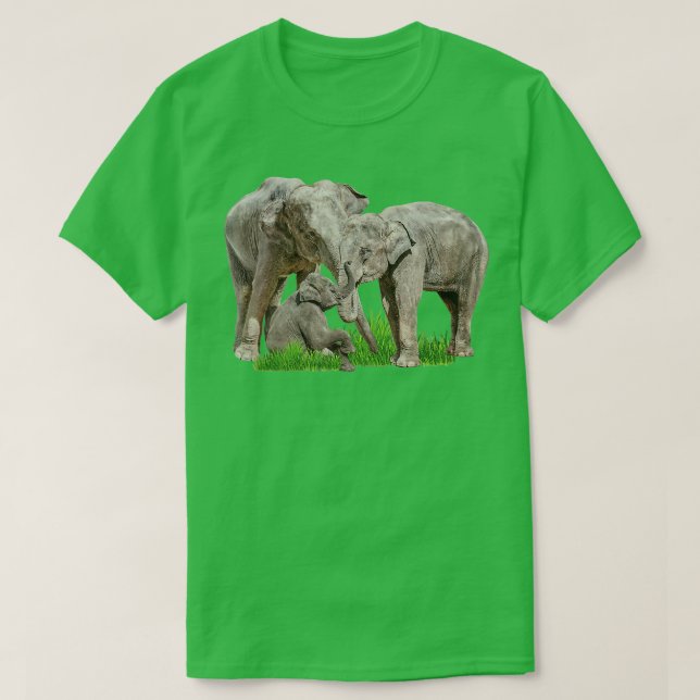T-shirt Elephant Family Zookeeper Zoologiste Faune Safar (Design devant)