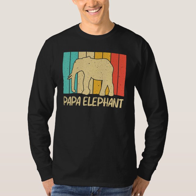 T-shirt Elephant For Men Dad Indian Elephant Mammoth Vinta (Devant)