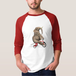 T-shirt Eléphant Gentil À Tricycle