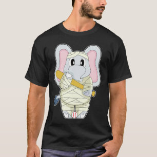 T-shirt Éléphant Halloween Baseball