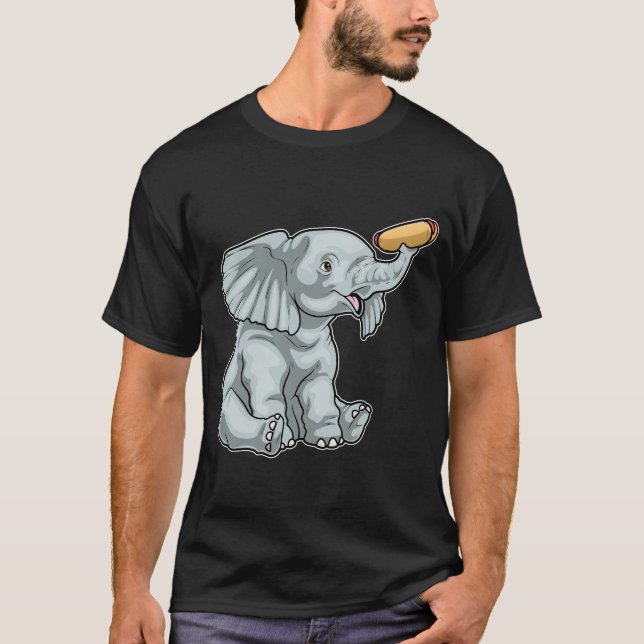 T-shirt Elephant Hotdog (Devant)