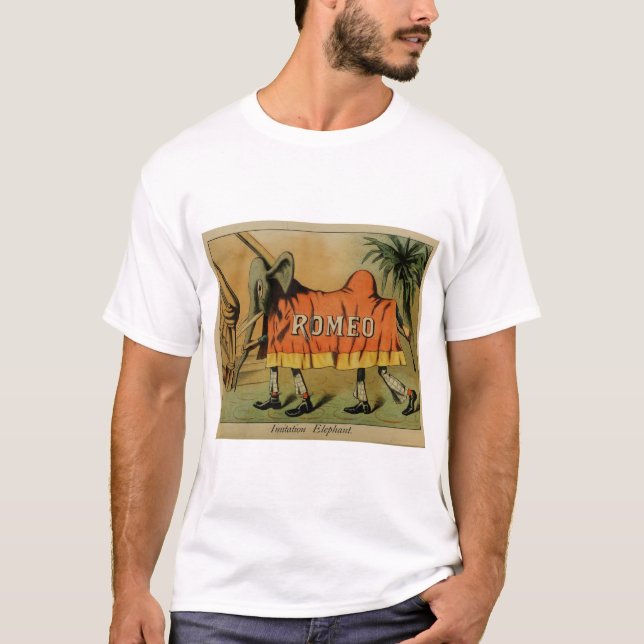 T-shirt Éléphant imitation merveille magique rétro vintage (Devant)