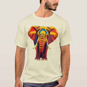 T-SHIRT elephant in beautiful African colors