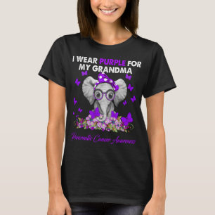 T-shirt Elephant Je Porte Violet Pour Ma Grand-Mère Pancré