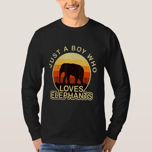 T-shirt Elephant   Just A Girl Who Loves (Devant)
