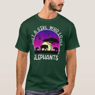 T-shirt Elephant Juste Une Fille Qui Aime Les Éléphants