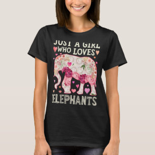 T-shirt Elephant Juste Une Fille Qui Aime Les Éléphants Fl