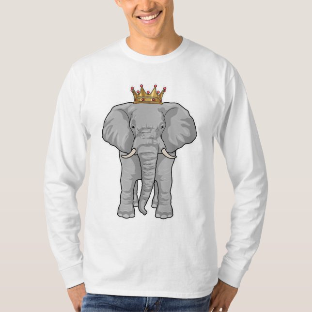 T-shirt Elephant King Crown (Devant)