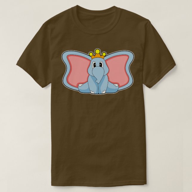 T-shirt Elephant King Crown (Design devant)