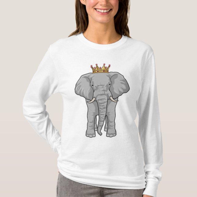 T-shirt Elephant King Crown (Devant)