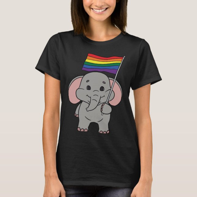 T-shirt Elephant LGBT (Devant)