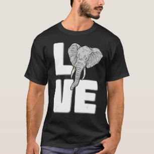 T-shirt Elephant Love Cadeaux Jote Elephant Graphisme Enre