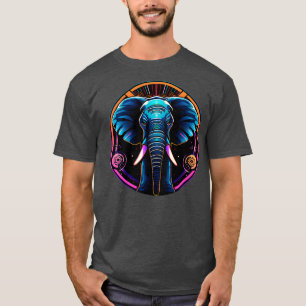 T-shirt Elephant Lover Art animal coloré Imprimer
