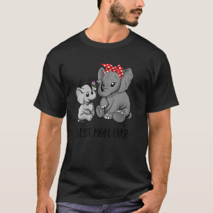 T-shirt Elephant Mama Meilleure Maman Jamais Pour La Fête 