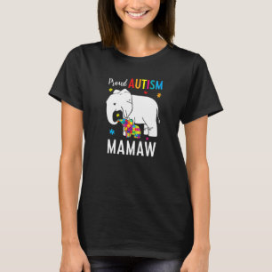 T-shirt Elephant Maman Autiste Enfants Fier Autisme Mamaw