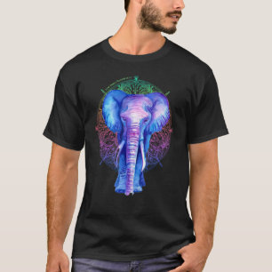 T-shirt Éléphant Mandala Pleine Conscience Compassion Gent