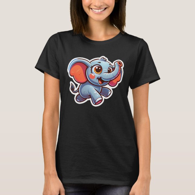 T-shirt Eléphant mignon (Devant)